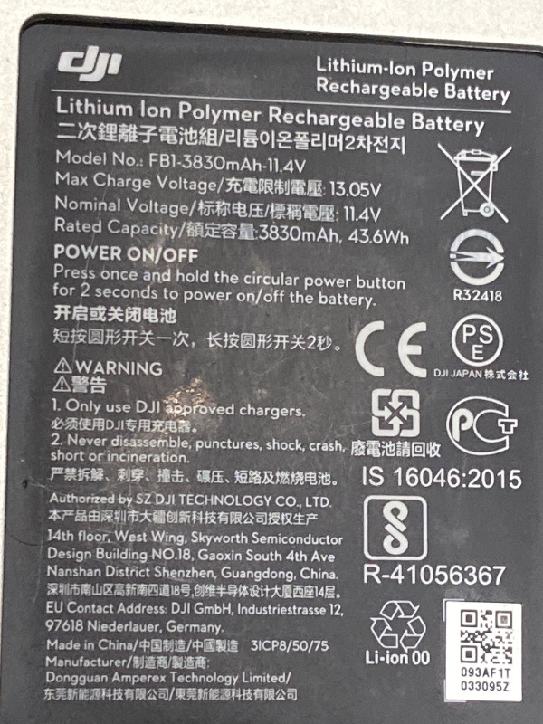 View 4 of ***gray/silver, not black*** Dregin Mavic Pro Intelligent Flight Battery - 3830mAh 11.4V