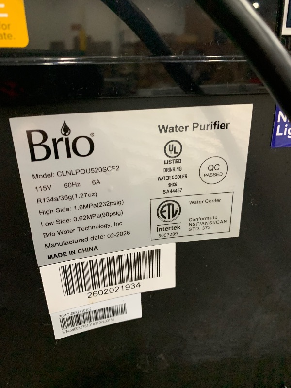 View 4 of **** PARTS ONLY**** Brio 520 Series Bottom Load Water Cooler Dispenser