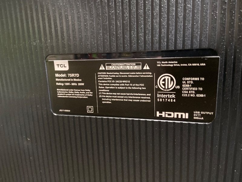 View 3 of **CrackednScreen** TCL 75-Inch Class R7D Series 4K UHD HDR Roku Smart TV | Game Accelerator 120, FullView Bezel-Less Design | Television for Living Room & Home Theater (75R7D, 2026) Streaming Live News, Sports & Movies