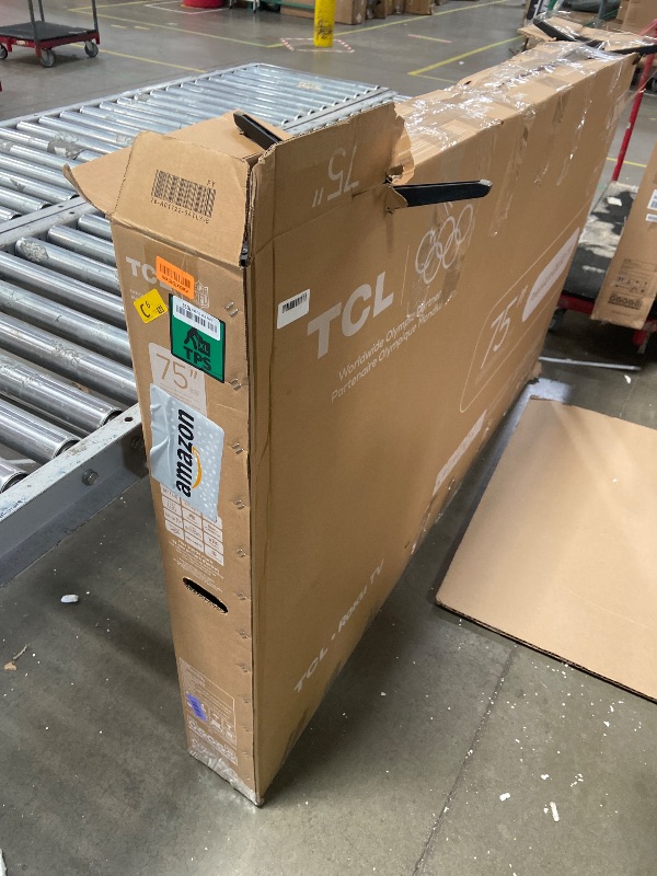View 2 of **CrackednScreen** TCL 75-Inch Class R7D Series 4K UHD HDR Roku Smart TV | Game Accelerator 120, FullView Bezel-Less Design | Television for Living Room & Home Theater (75R7D, 2026) Streaming Live News, Sports & Movies