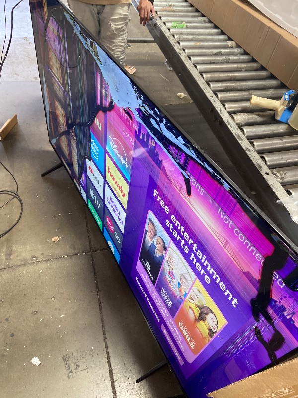 View 5 of **CrackednScreen** TCL 75-Inch Class R7D Series 4K UHD HDR Roku Smart TV | Game Accelerator 120, FullView Bezel-Less Design | Television for Living Room & Home Theater (75R7D, 2026) Streaming Live News, Sports & Movies