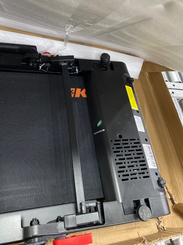 View 4 of **Missing power cord ** Treadmill with Speaker, 6-in-1 7.5MPH Foldable Treadmill for Home with App Compatible, Walking Pad with 10% Incline, LED Display, 3.0HP Brushless Drive, 350 LB Weight Capacity, 12 HIIT Programs