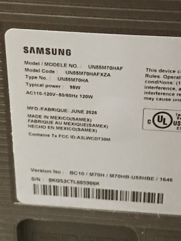 View 5 of **TV SCREEN DAMAGED***Samsung 55-Inch Class M70H Series, Mini LED, 4K, Smart TV, 2026 Model