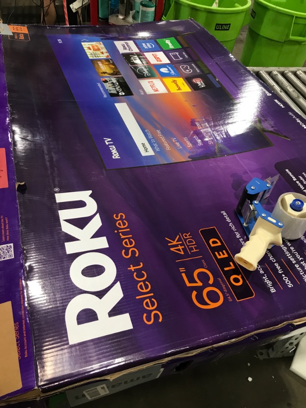 View 2 of **DESTROYED SCREEN**Roku 65" QLED 4K Smart TV