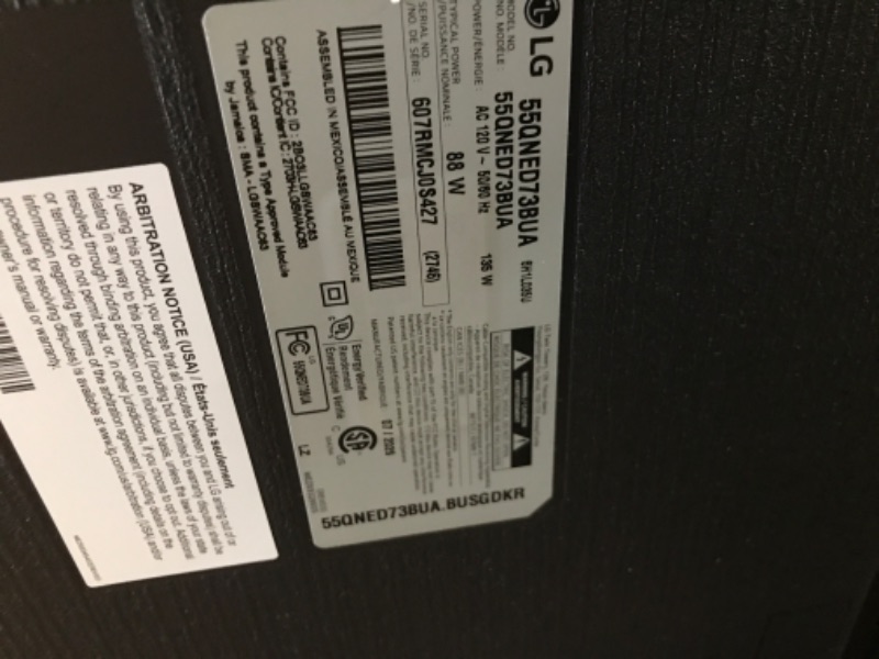 View 3 of **DAMAGEDSCREEN*** LG 55 inch Class LG QNED AI QNED73B Mini LED 4K Smart TV 2026