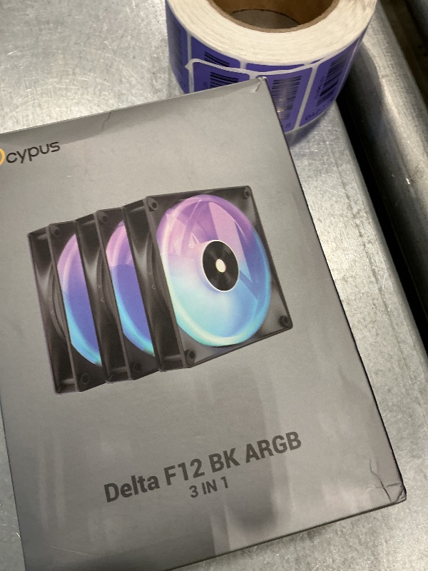 View 2 of ??Ocypus Delta F12 ARGB 120mm PC Case Fan, Up to 2000RPM High Airflow, 4-Pin PWM Control Computer Cooling Fan, Low-Noise & Hydraulic Bearing (Black-3PCS)?