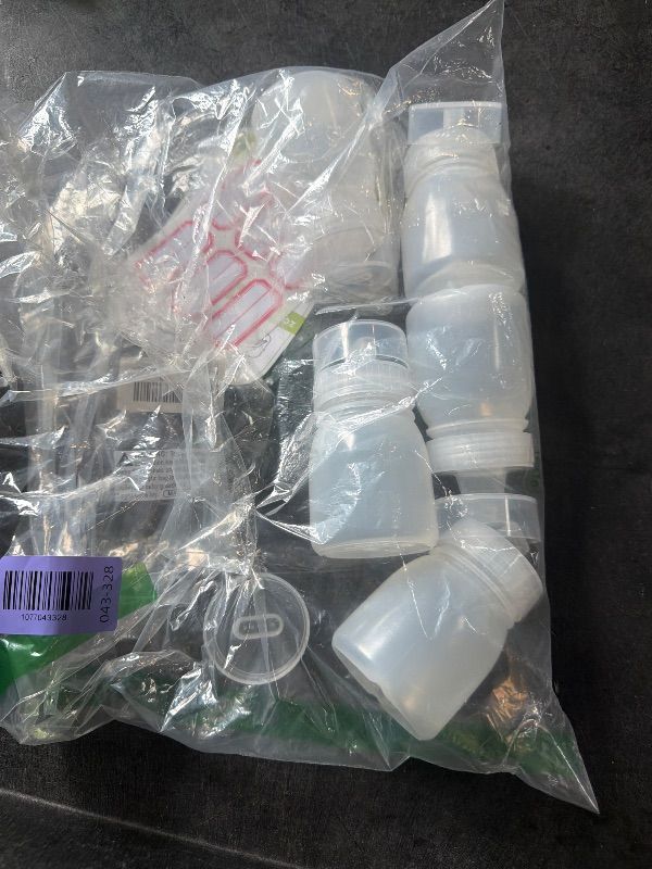 Photo 1 of ***MKISSING ONE BOTTLE***RAMFIYN Condiment Porous Squeeze Bottles, Small Salad Dressing & Sauce Container, Multi-nozzle Bottle - 6 pcs, 6oz, 5 nozzles