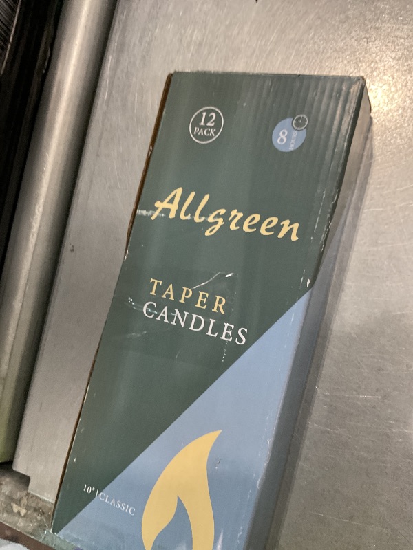 Photo 1 of 12 Pack White Taper Candles - Taper Candles 10 Inch Dripless, Smokeless & Unscented - 8 Hours Long Burning - Tall Candlesticks - Ideal for Weddings, Dinner Parties, Home Decor, Birthday Party