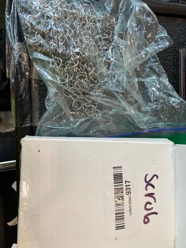 Photo 1 of [MAJOR DAMAGE] TOPULORS Cast Iron Scrubber 316 Stainless Steel Skillet Cleaner 8"x6" Chainmail Scrubber Scraper Chain Mail Link Scrub for Cast Iron Pre-Seasoned Pans, Griddles, BBQ Grills, and Pot Cookware Cleaning