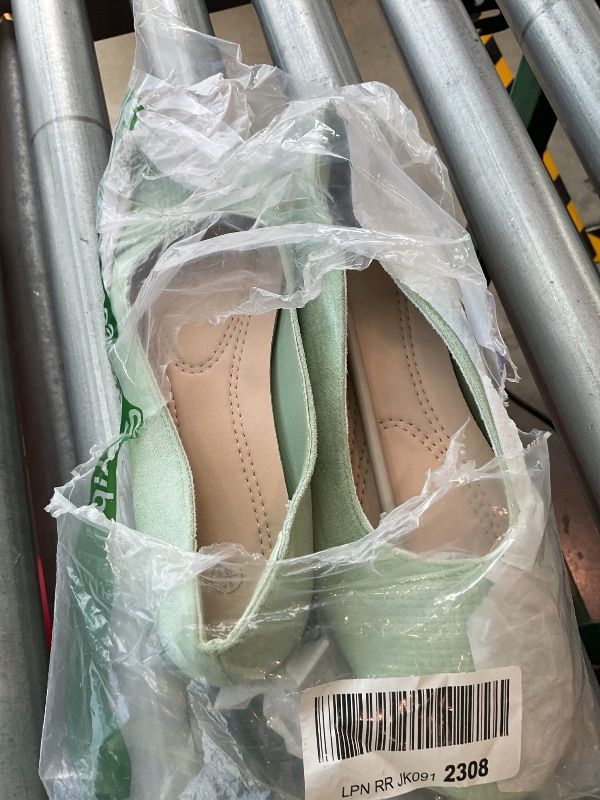 Photo 1 of [USED] Lane Bryant Pointed Toe Knit Ballet Flats Size 9.5 WIDE Green Dream Cloud Slip On