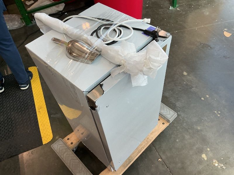 Photo 1 of [See Live Photos & Notes] EUHOMY Under Counter Nugget Ice Maker Machine, 66Lbs/Day, Bulit-in Freestanding Ice Maker with Gravity Drainage, Self-Cleaning & 24H Timer Ice Machine, for Home Use(Silver) BOX TATTERED BRAND NEW ITEM NEVER OPEN OPEN FOR PICTURE 