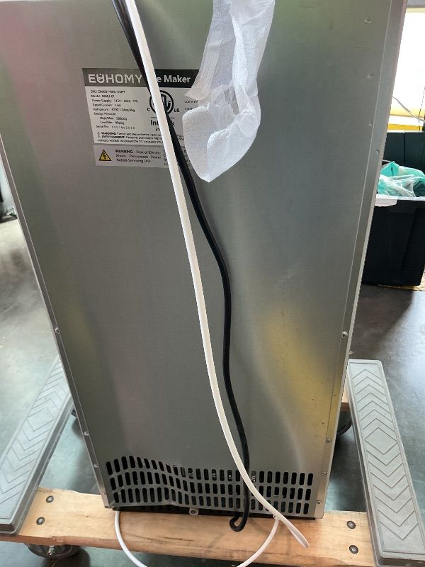 Photo 1 of [See Live Photos & Notes] EUHOMY Under Counter Nugget Ice Maker Machine, 66Lbs/Day, Bulit-in Freestanding Ice Maker with Gravity Drainage, Self-Cleaning & 24H Timer Ice Machine, for Home Use(Silver) BOX TATTERED BRAND NEW ITEM NEVER OPEN OPEN FOR PICTURE 