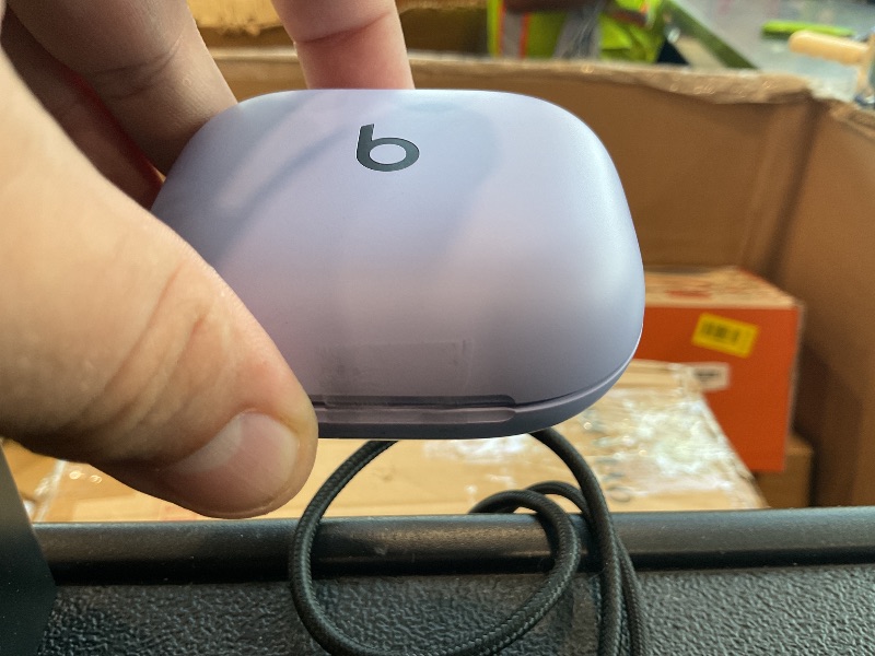 Photo 1 of [Case doesn’t charge, headphones do work though] Beats Powerbeats Pro 2 - Wireless Noise Cancelling Workout Earbuds with Secure- Fit Earhooks, Up to 45-Hour Battery with Charging Case, Sweat & Water Resistant, Heart Rate Monitoring - Hyper Purple