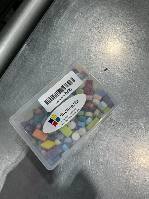 Photo 1 of 1 LB Mixed Shapes Glass Mosaic Tiles for Crafts Bulk, Colorful Opaque Recycle Glass Pieces for Mosaic Projects, Home Decoration, Adult & Kids DIY Hobbies (All)