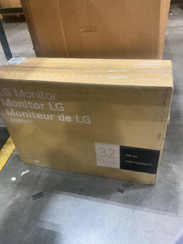 Photo 1 of [UNTESTED] LG 32MR50C-B Curved Monitor 32-Inch FHD 100Hz AMD FreeSync OnScreen Control Dynamic Action Sync Black Stabilizer Tilt Stand (HDMI) - Black