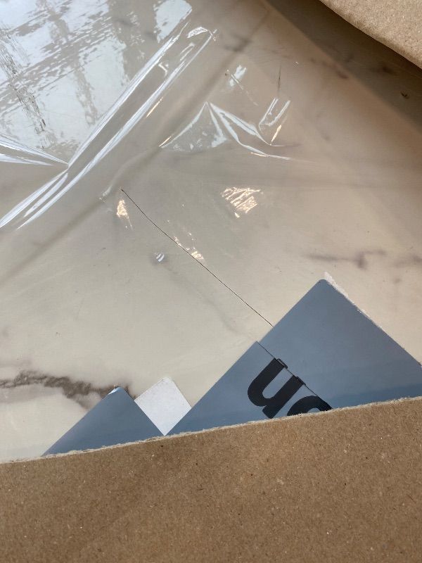 Photo 1 of [MINOR DAMAGE] BEIYANG 2 Marble 24x24 Inch Photography Backdrop Boards with 2 PCS Bracket for Flat Lay or Food Photography Background Marble and White Backdrop Photo Table Backdrop