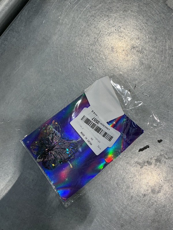Photo 1 of 100Pcs Holographic Glitter Butterfly Stickers, Waterproof Transparent Vintage Butterfly Decals, PET Adhesive Decorative Sticker Label for Scrapbooking Journal Daily Planner Water Bottles Laptops