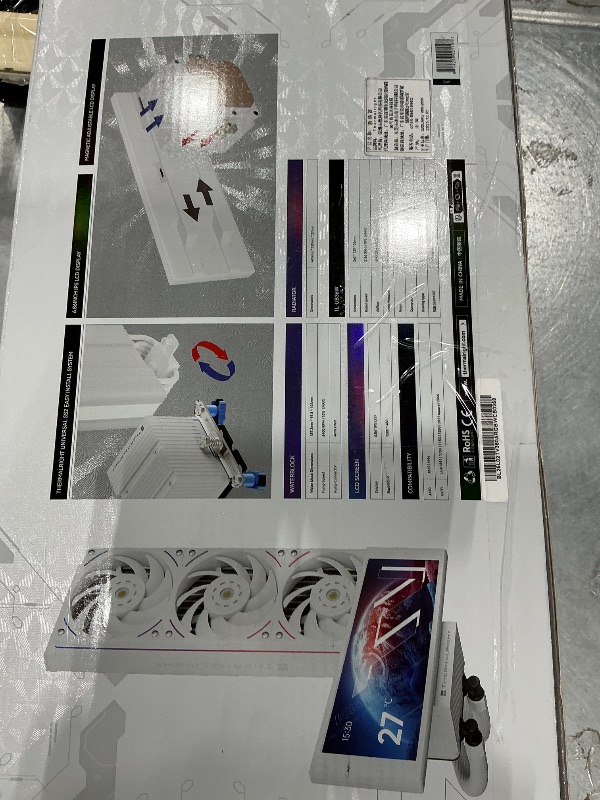 Photo 1 of [LED IS NONFUNCTIONAL] Thermalright Trofeo Vision 360 ARGB White CPU Liqud Cooler,6.86-inch Magnetic IPS LCD Screen with 1280x480 Resolution,Free to DIY a Variety of Themes,Liquid CPU Cooler for AM4/AM5,Intel lga1700/1851