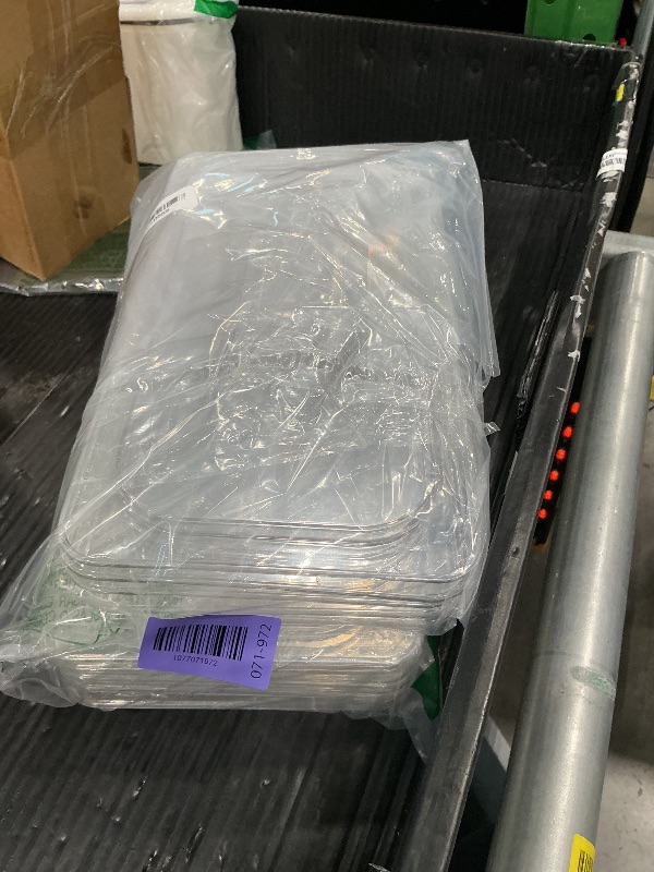 Photo 1 of 10 Pcs 1/3 Size Clear Food Pan Lids Polycarbonate Universal Handled Hotel Pan Cover Table Catering Plastic Food Pan Lid with Handle Restaurant Commercial Pan Covers for Food Fruits Vegetables
