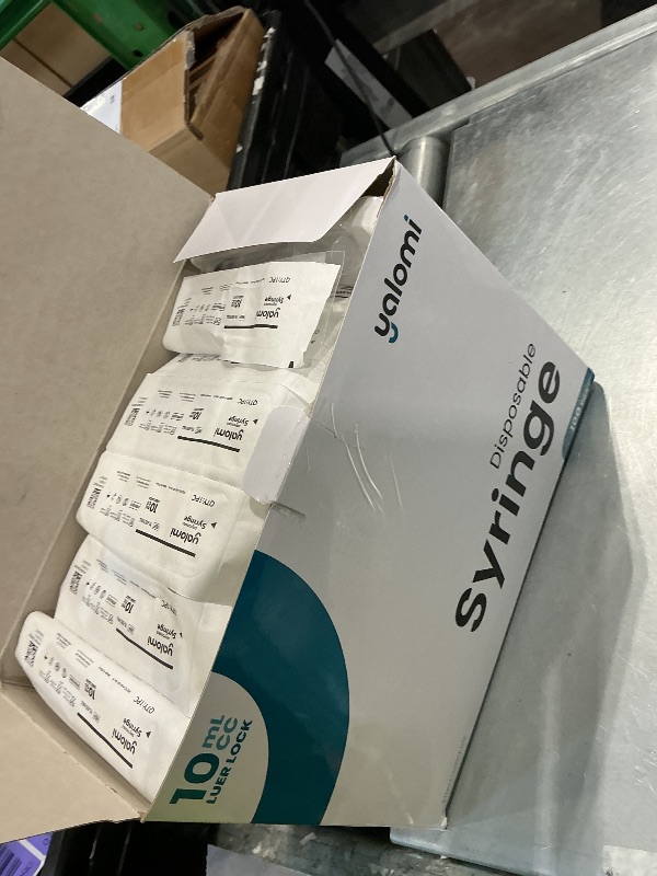 Photo 1 of 10mL Luer Lock Syringe (No Needle) | Sterile & Individually Wrapped | Professional, Industrial & Personal Use | 100 Pack | Yalomi