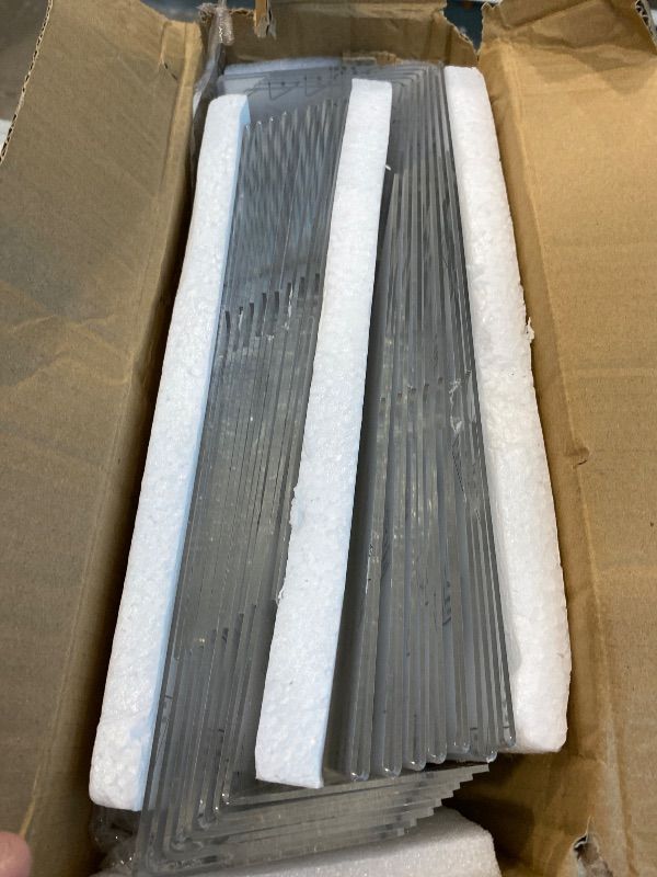 Photo 1 of [Some are broken] 15 Pack Acrylic Sign Holder 8.5 x 11, L-Shape Clear Plastic Display Stand for Tabletop, Acrylic Stands for Flyers, Table Paper Holder, Vertical Sign Holder 8.5x11 for Restaurants, Office and School(Slant 15 Pack 8.5x11)