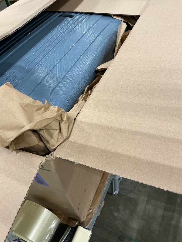 Photo 1 of **BROKEN HANDLE** Kenneth Cole REACTION Out of Bounds Lightweight Hardshell 4-Wheel Spinner Luggage, Granite Blue, 3-Piece Set (20", 24", & 28")