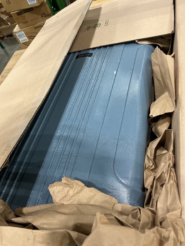 Photo 1 of **BROKEN HANDLE** Kenneth Cole REACTION Out of Bounds Lightweight Hardshell 4-Wheel Spinner Luggage, Granite Blue, 3-Piece Set (20", 24", & 28")