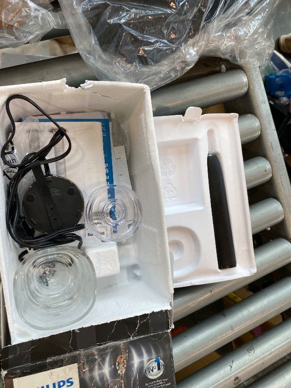Photo 1 of ***BROKEN, SOLD FOR PARTS*** Philips Sonicare DiamondClean Smart 9500 Electric Toothbrush - Sonic Toothbrush with App, Pressure Sensor, 15 Brushing Settings, Replacement Reminder, USB Charging Travel Case, Black, Model HX9923/11