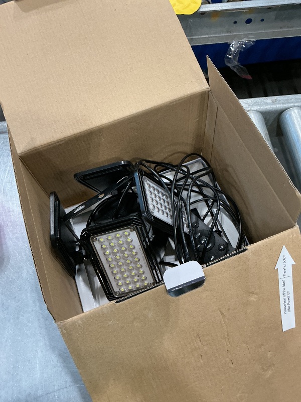 Photo 1 of [UNTESTED] INXPHY Solar Shed Light 1200LM Ultra Bright, 174LEDs Motion Sensor Pendant Light with Remote & Timer, 6500K Daylight, IP65 Waterproof, 120° Adjustable 4+1 Solar Powered Light for Garage Camping Plants