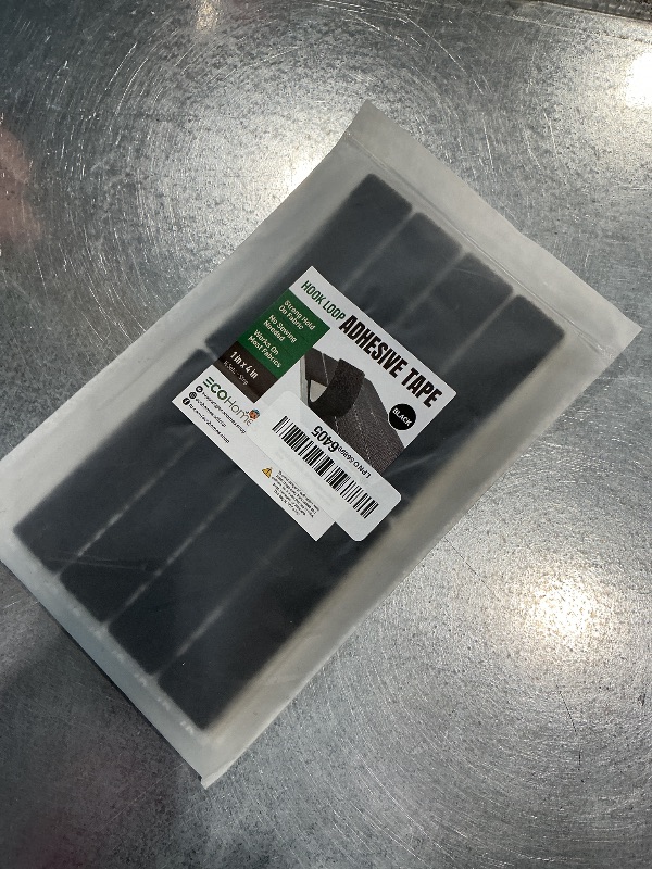Photo 1 of (1x4 Inch, 16 Sets) Strips with Adhesive for Fabric, No Sew Stick On for Fabric, Sticky Back for Clothes, Curtains - Heavy Duty Double Sided Hook and Loop Hem Tape Fasteners, No Sewing No Iron, Black