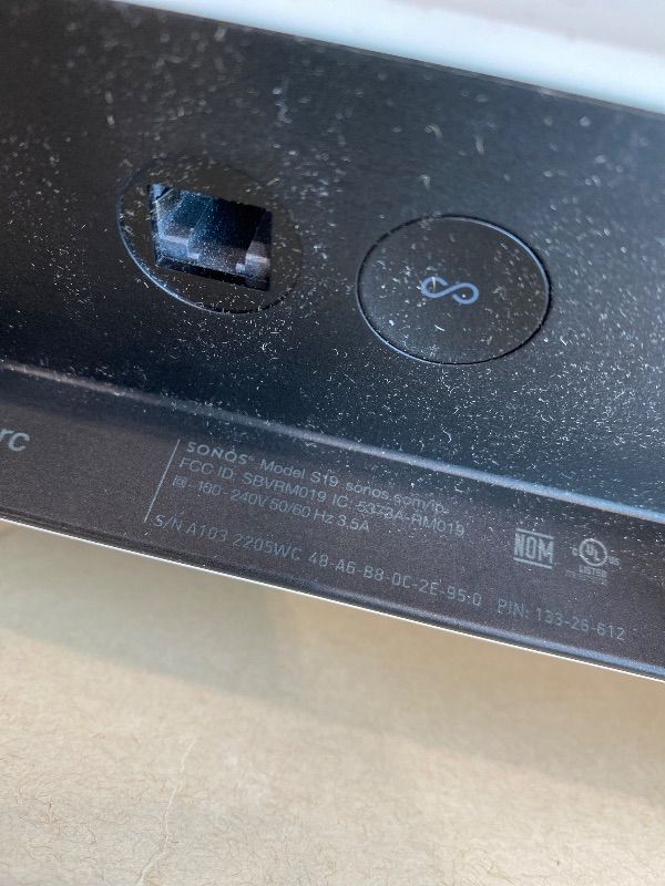 Photo 1 of [MAJOR DAMAGE] [NONFUNCTIONAL] Sonos Arc Ultra Soundbar with Dolby Atmos and Voice Control - 9.1.4 Surround Sound for TV and Music - White