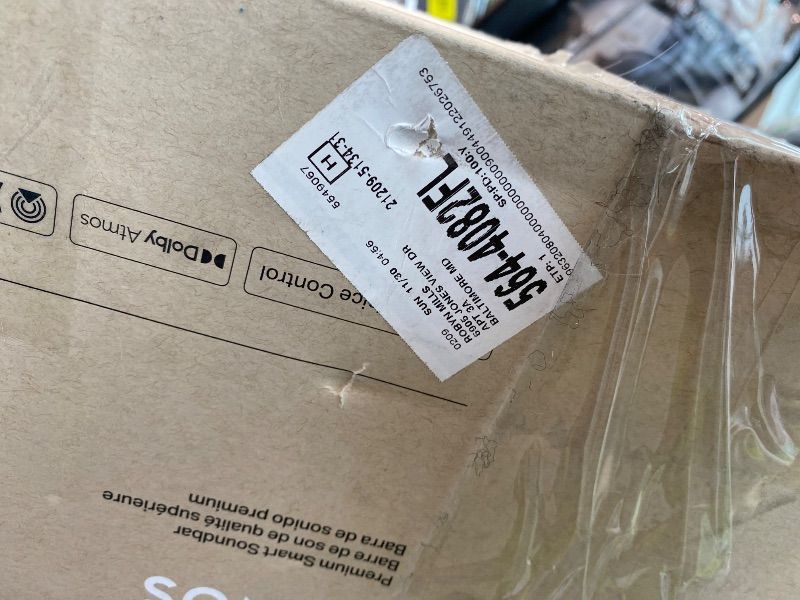 Photo 1 of [MAJOR DAMAGE] [NONFUNCTIONAL] Sonos Arc Ultra Soundbar with Dolby Atmos and Voice Control - 9.1.4 Surround Sound for TV and Music - White