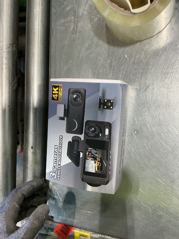 Photo 1 of ?Dash Cam Front Rear with 3 Channel, 4K Full UHD Car Camera, 5GHz WiFi & App Control, Free 32GB Card Included, Dash Camera for Cars with IR Night Vision, 24 Parking Mode, Loop Recording, G-Sensor