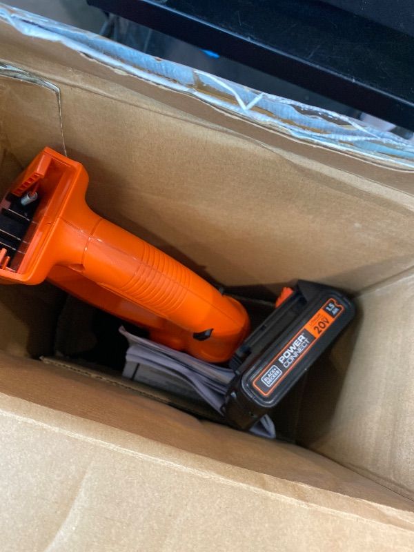 Photo 1 of [MISSING CHARGER] BLACK+DECKER 20V MAX Weed Wacker Cordless String Trimmer Edger Lawn Tool, 10-Inch Electric Weed Eater with Automatic Feed Spool, Ergonomic, Battery and Charger Included (LST201)