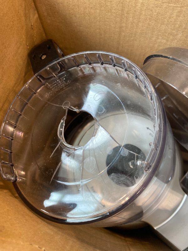 Photo 1 of [DAMAGED] Cuisinart Mini-Prep Plus Food Processor, 3 Cup Mini Food Processor to Chop Herbs, Vegetables, and Hard Cheese, 3 Cup Work Bowl, Reversible Stainless Steel Blade, DLC-2ABC, Brushed Chrome