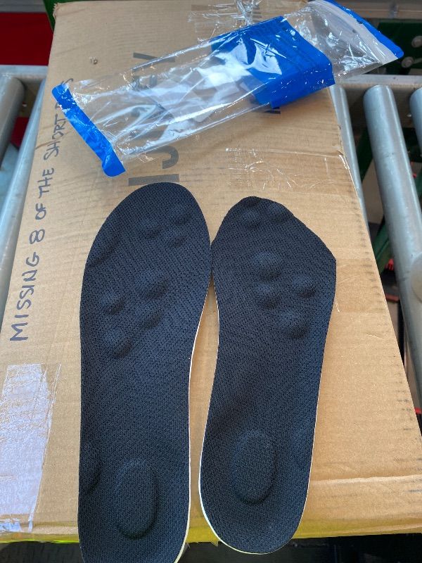 Photo 1 of [DAMAGED] [CLERK NOTES] Steppers Insoles for Men & Women, 4D Memory Foam Cloud Footstr Insoles with Arch Support, Comfortable & Breathable Massage Shoe Inserts for Foot Pain & Fatigue (Black, US M 7-11/W 8.5-13.5)