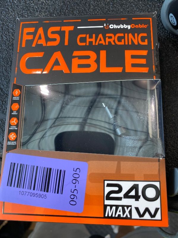 Photo 1 of [UNTESTED] chubbycable Chubby 2.0 USB C 240W Fast Charging Cable Silicone Soft Durable USB C Cable Extra Thick Charger Cord Compatible with iPhone 17-15 Series iPad, Black+Black, Type-C to Type-C, 4.9FT