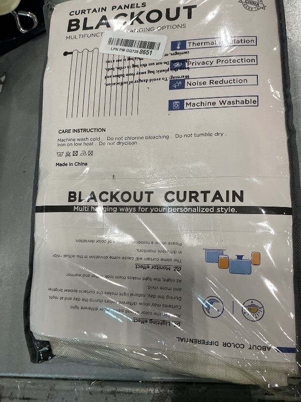 Photo 1 of 100% Blackout Shield Linen Textured Total Blackout Curtains for Bedroom 84 Inches Long, Back Tab/Rod Pocket Living Room Drapes, Thermal Insulated Blackout Curtains 2 Panels Set, 50" W x 84" L, Cream