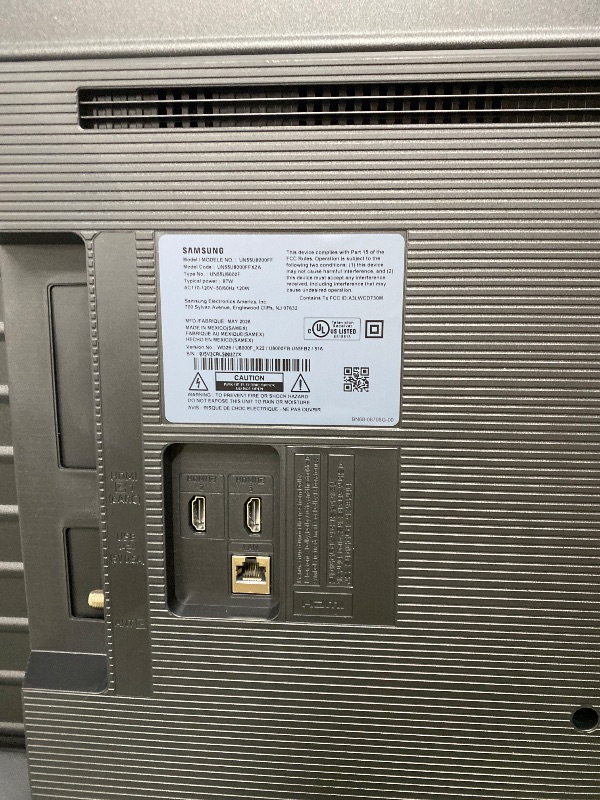 Photo 1 of **It is broken, non-returnable, and non-refundable***Samsung 55-Inch Class Crystal UHD U8000F 4K Smart TV (2025 Model) Endless Free Content, Processor, MetalStream Design, Knox Security, Compatible with Alexa