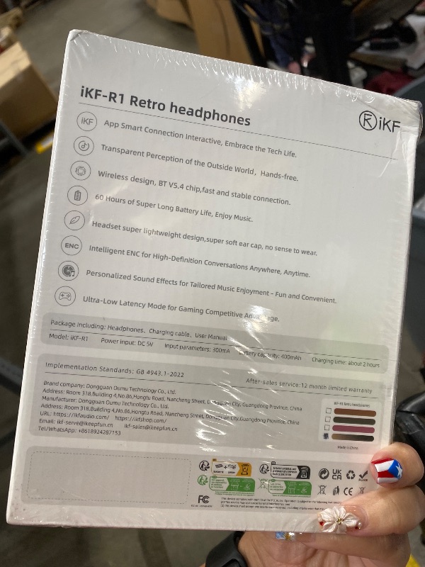 Photo 1 of ***** SEALED BY COMPANY***** iKF-R1 Retro Headphones Bluetooth 5.4 Hi-Fi Sound Custom EQ via App 60H Playtime Comfortable Fit Multipoint Connection Lightweight Vintage Headphones (Pink)
