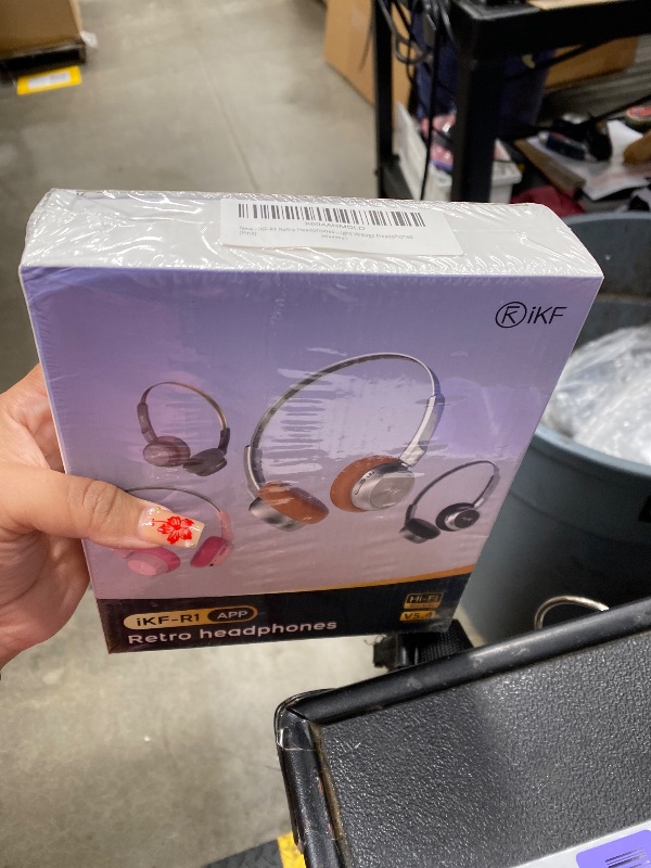 Photo 1 of ***** SEALED BY COMPANY***** iKF-R1 Retro Headphones Bluetooth 5.4 Hi-Fi Sound Custom EQ via App 60H Playtime Comfortable Fit Multipoint Connection Lightweight Vintage Headphones (Pink)