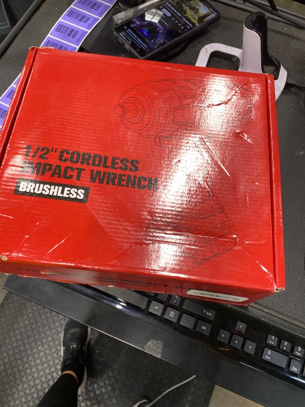 Photo 1 of *The photo and description are for reference purposes**Cordless Impact Wrench 1/2 inch Compatible with Milwaukee 18V Battery: 1700FT-LBS High Torque Impact Wrench Heavy Duty Tool - Brushless Electric Impact Gun Includes LED Work Light - Bare Tool Only
