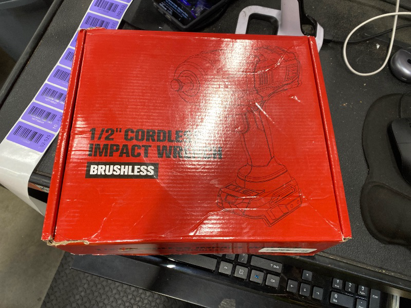 Photo 1 of *The photo and description are for reference purposes**Cordless Impact Wrench 1/2 inch Compatible with Milwaukee 18V Battery: 1700FT-LBS High Torque Impact Wrench Heavy Duty Tool - Brushless Electric Impact Gun Includes LED Work Light - Bare Tool Only