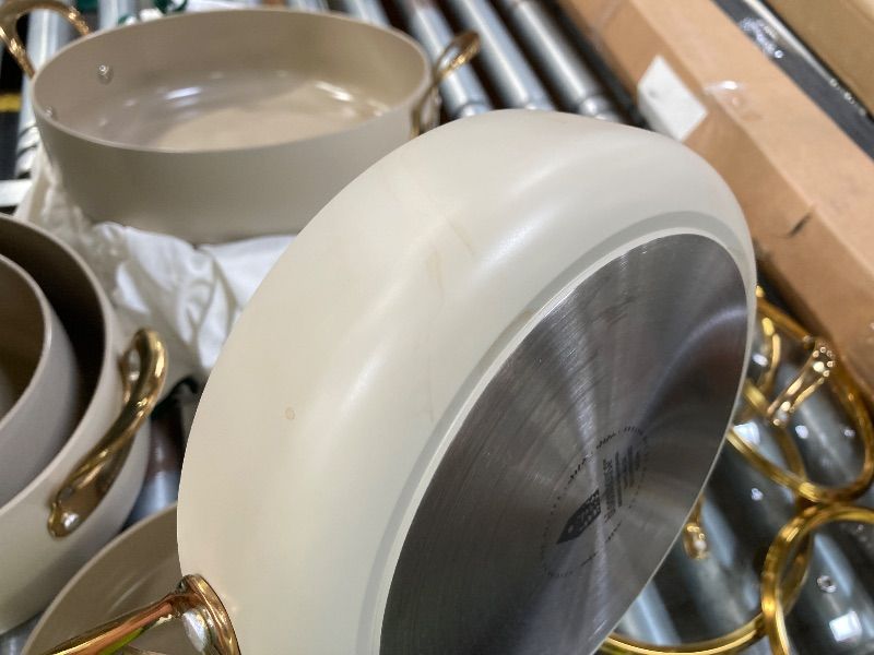 Photo 1 of **MISSING CERAMIC COOKWARE AND WOODEN SPOONS****Bloomhouse 15-Piece Ceramic Nonstick Cookware Set, Two Time Oprah's Favorite Things, Heavy-Gauge Aluminum Pots and Pans Set, PFAS & PFOA & PTFE Free Ceramic Cookware, Oven Safe to 500°F, Almond Cream