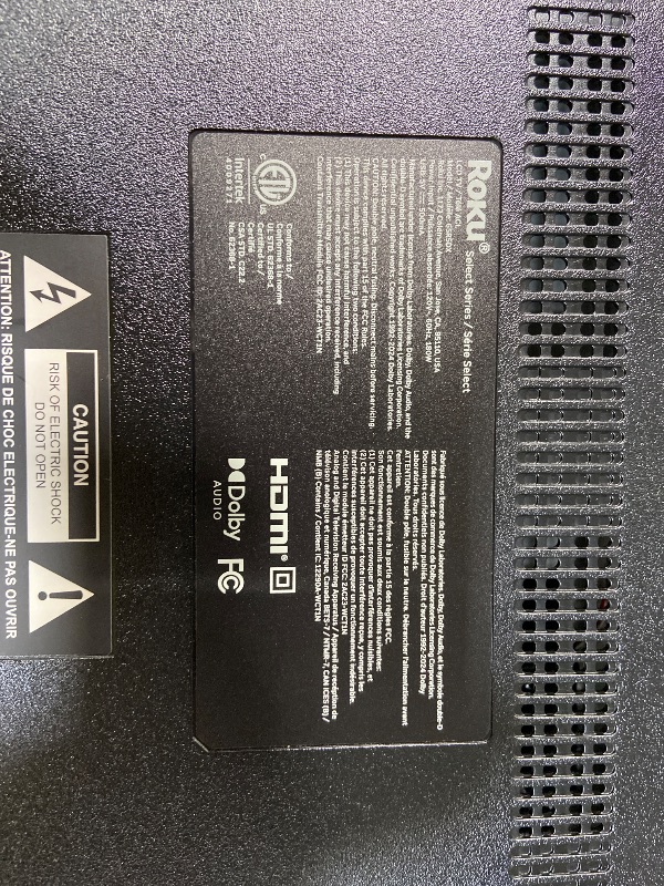 Photo 1 of **Missing power cord**Roku Smart TV 2026 – 65-Inch Select Series, 4K QLED TV – Roku TV with Voice Remote – Flat Screen QLED Television with Wi-Fi for Streaming Live Local News, Sports, & Movies – Bluetooth Headphone Mode ** No Refunds ** No Retu