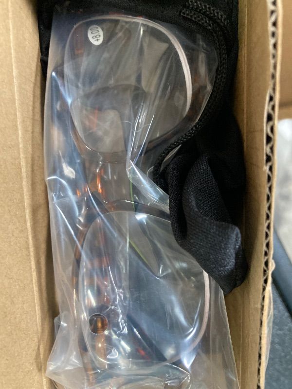 Photo 1 of **MISSING BLACK PAIR***SOPHILY High Power Magnification Reading Glasses Women Men Strong Powered PC Readers 3.5 4.0 4.5 5.0 5.5 6.0 6.5 7.0 8.0, Black/Brown Tortoiseshell, +8.00