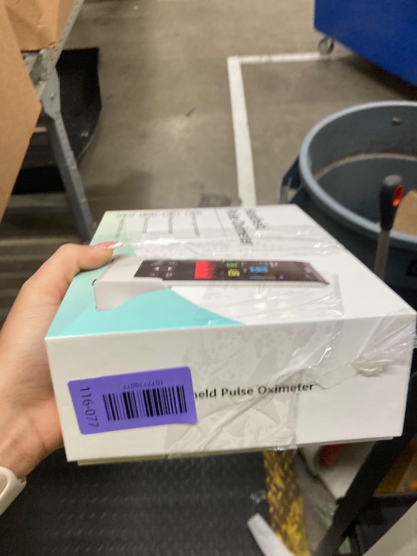 Photo 1 of ***Instructions missing***Pulse Oximeter Fingertip Handheld Pulse Oximeter Overnight Blood Oxygen Saturation Monitor for SpO2 and Pulse Rate Continuous Monitoring Monitor & Adult Finger Spot***Instructions missing***