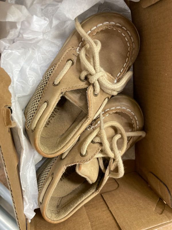 Photo 1 of ***USED*** Sperry Toddler Cup II Boat Shoe with Memory Foam Insole - Chestnut Leather, Size 5
