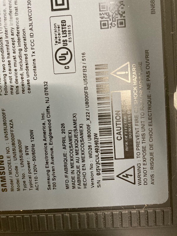 Photo 1 of ** no refunds, no returns** Samsung 55-Inch Class Crystal UHD U8000F 4K Smart TV (2025 Model) Endless Free Content, Processor, MetalStream Design, Knox Security, Compatible with Alexa