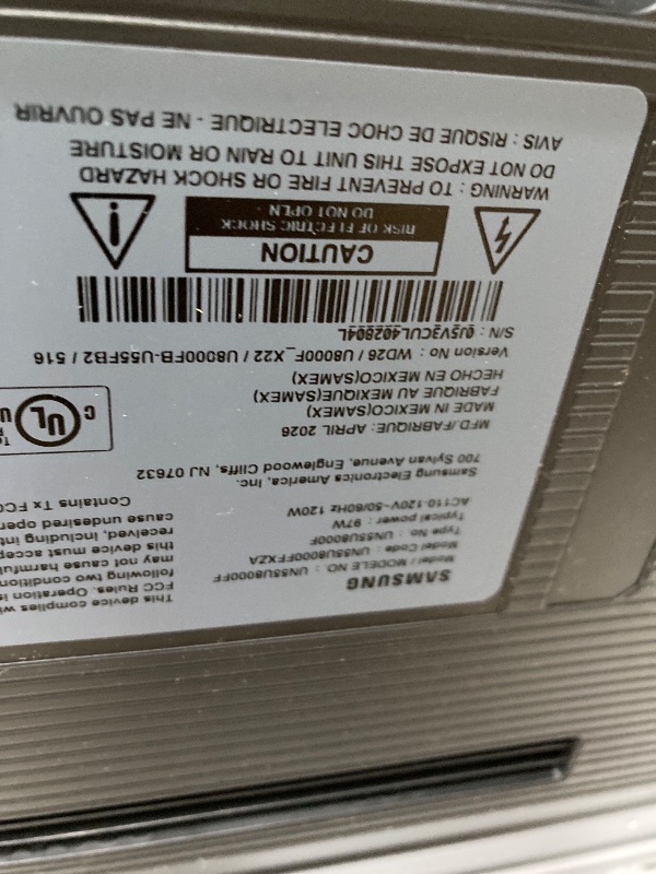 Photo 1 of ** no refunds, no returns** Samsung 55-Inch Class Crystal UHD U8000F 4K Smart TV (2025 Model) Endless Free Content, Processor, MetalStream Design, Knox Security, Compatible with Alexa